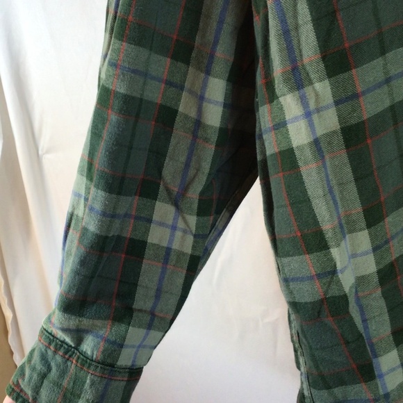 Duluth Trading Co Flannel Shirt 2XL Green Plaid  Button Front Workwear Outdoors - Picture 4 of 7